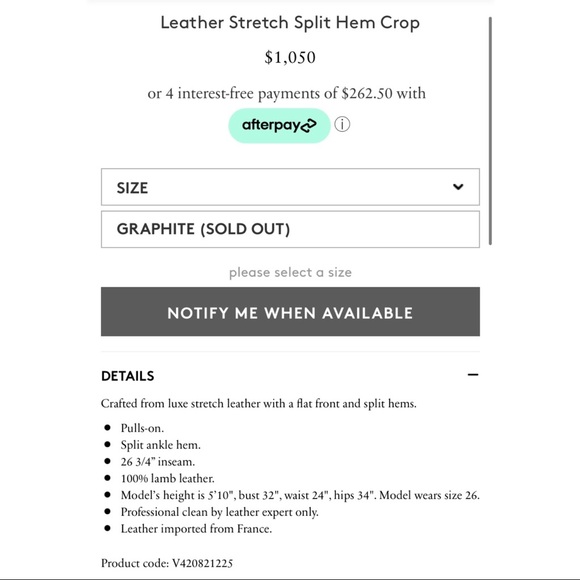 Leather Crop Pants - Picture 9 of 11